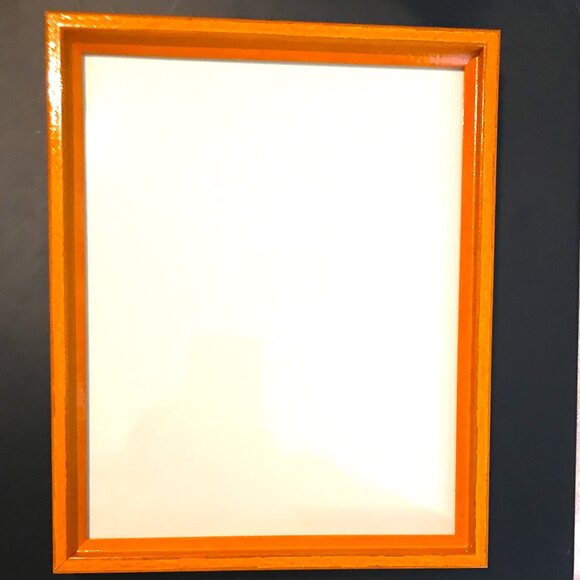 Vibrant Orange Glossy Colorful Frame - Ready to Use - 8x10 - w/Hardware - New - Picture 8 of 13